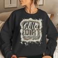 Glitter & Dirt Mama Of Both Army Mom Leopard Camo Bleached Women Crewneck Graphic Sweatshirt Gifts for Her