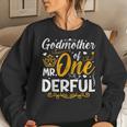 Godmother Of Mr One Derful Party Family 1St Birthday Women Sweatshirt Gifts for Her