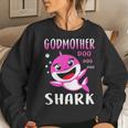 Godmother Shark Doo Doo Christmas Mothers Day Gifts Women Crewneck Graphic Sweatshirt Gifts for Her