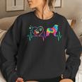 Great Pyrenees Mom Dad Heartbeat Tie Dye Dog Gift V2 Women Crewneck Graphic Sweatshirt Gifts for Her