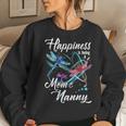 Happiness Is Being A Mom And Nanny Mothers Day Gift Women Crewneck Graphic Sweatshirt Gifts for Her