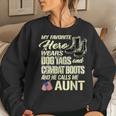 Hero Wears Dog Tags Combat Boots Proud Military Aunt Gift Women Crewneck Graphic Sweatshirt Gifts for Her