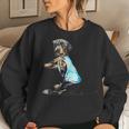 I Love Mom Funny Rottweiler Tattooed Women Crewneck Graphic Sweatshirt Gifts for Her