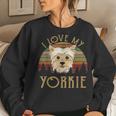 I Love My Yorkie Mom Dad Yorkshire Terrier Gifts Women Men Women Crewneck Graphic Sweatshirt Gifts for Her