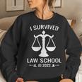I Survived Law School Jd 2023 Law School Graduation Graduate Gift For Womens Women Crewneck Graphic Sweatshirt Gifts for Her