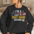 Im A Proud Coast Guard Grandma American Flag Gift Veteran Women Crewneck Graphic Sweatshirt Gifts for Her