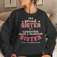 Im A Proud Sister Of Wonderful Sweet And Awesome Sister Women Crewneck Graphic Sweatshirt Gifts for Her