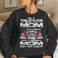Im A Trucker Mom Like A Normal Mom Only Way Cooler Women Crewneck Graphic Sweatshirt Gifts for Her