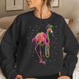 Jester Flamingo & Beads Mardi Gras Fat Tuesday Parade Girls Women Crewneck Graphic Sweatshirt Gifts for Her