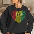 Womens Junenth Heart Black Pride Freedom Day 1865 June 19Th Women Sweatshirt Gifts for Her