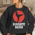 Karate Mom Ponytail Kick Japanese Martial Arts Women Gift Women Crewneck Graphic Sweatshirt Gifts for Her
