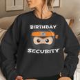 Kids Birthday Security Ninja Squad Mom Dad Siblings Clan Women Sweatshirt Gifts for Her