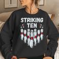 Kids Bowling 10 Ten Year Old Birthday Party 10Th Birthday Women Sweatshirt Gifts for Her