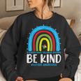 Be Kind Autism Awareness Rainbow Leopard Choose Kindness Women Sweatshirt Gifts for Her