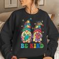 Be Kind Autism Gnomes Sunflower Autism Awareness Month 2023 Women Sweatshirt Gifts for Her