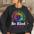 Be Kind Purple Ribbon Sunflower Lupus Awareness Women Sweatshirt Gifts for Her