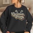 Womens Lacrosse Mom Vintage Retro Lacrosse Stick Sun Women Sweatshirt Gifts for Her