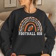 Leopard Rainbow American Football Sis Family Matching Sister Women Sweatshirt Gifts for Her