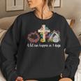 A Lot Can Happen In 3 Days Floral Retro Vintage Easter Day Women Sweatshirt Gifts for Her
