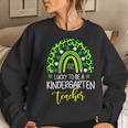 Lucky To Be A Kindergarten Teacher Rainbow St Patricks Day Women Crewneck Graphic Sweatshirt Gifts for Her