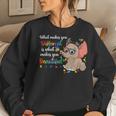 What Makes You Different Autism Awareness Kids Elephant Mom Women Sweatshirt Gifts for Her