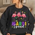 Mardi Squad Jester Flamingo Mardi Gras Fat Tuesday Parade Women Crewneck Graphic Sweatshirt Gifts for Her