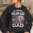 Mens My Favorite Nurse Calls Me Dad Fathers Day Gifts Papa V2 Women Crewneck Graphic Sweatshirt Gifts for Her