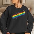 Meow Pride Lgbtq Equality Cat Daddy Cat Lover Rainbow Cats Women Crewneck Graphic Sweatshirt Gifts for Her