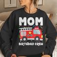 Mom Birthday Crew Fire Truck Party Firefighter Mommy Mama Women Crewneck Graphic Sweatshirt Gifts for Her