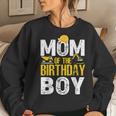 Mom Of The Bday Boy Construction Bday Party Hat Men Women Crewneck Graphic Sweatshirt Gifts for Her
