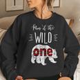 Womens Mom Of The Wild One Shirt Bear Lumberjack 1St Birthday Tee Women Sweatshirt Gifts for Her