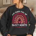 My Class Is Full Of Sweethearts Rainbow Valentines Teacher V2 Women Crewneck Graphic Sweatshirt Gifts for Her