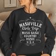 Womens Nashville Girls Trip 2023 Vintage Country Music City Group Women Sweatshirt Gifts for Her