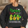 Nurses Love Shenanigans Funny Gnomes Nurse St Patricks Day V7 Women Crewneck Graphic Sweatshirt Gifts for Her