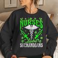 Nurses Love Shenanigans Funny St Patricks Day Nursing Women Crewneck Graphic Sweatshirt Gifts for Her