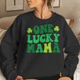 One Lucky Mama Retro Vintage St Patricks Day Clothes Women Sweatshirt Gifts for Her