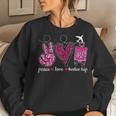 Peace Love Besties Trip 2023 Best Friend Vacation Travel Women Sweatshirt Gifts for Her