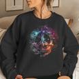 Peace Sign Of Freedom Hippie Flower Child Space Science Women Sweatshirt Gifts for Her
