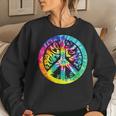Peace Sign Love Tie Dye 60S 70S Hippie Costume Girls Women Women Sweatshirt Gifts for Her
