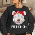 Pitbull Dog Lovers Pittie Mom Mothers Day Pit Bull Women Crewneck Graphic Sweatshirt Gifts for Her