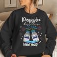 Poppin Bottles For The New Year Funny Icu Nurse Crew 2023 Women Crewneck Graphic Sweatshirt Gifts for Her