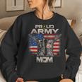 Proud Army Mom America Flag Us Military Pride Women Sweatshirt Gifts for Her