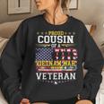 Proud Cousin Vietnam War Veteran Matching Brother Sister Women Crewneck Graphic Sweatshirt Gifts for Her