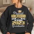 Womens Proud Girlfriend Class Of 2023 Phd Graduate Doctorate Women Sweatshirt Gifts for Her