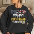 Proud Mom Of A Coast Guard Veteran American Flag Military Women Crewneck Graphic Sweatshirt Gifts for Her