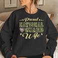 Proud National Guard Wife Dog Tags Heart Military Spouse Women Crewneck Graphic Sweatshirt Gifts for Her