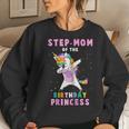 Proud Step-Mom Of A Birthday Unicorn Dab Girl Women Sweatshirt Gifts for Her
