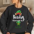 Reading Teacher Elf Family Matching ChristmasWomen Sweatshirt Gifts for Her