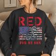 Red Friday For My Son Military Navy Mom Dad Us Flag Vintage Women Sweatshirt Gifts for Her