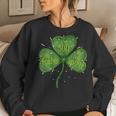 Religious Christian Catholic St Patricks Day Irish Shamrock V2 Women Crewneck Graphic Sweatshirt Gifts for Her